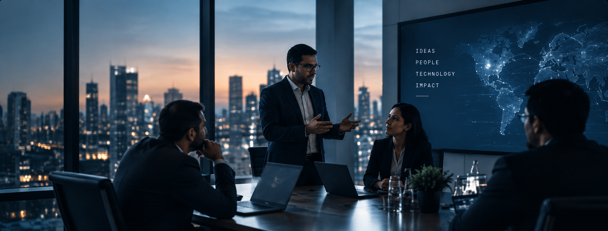 Technology leaders discussing enterprise innovation